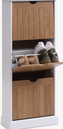 OLDEKROGMeuble à chaussures OLDEKROG blanc/coloris chêne naturel-JYSK Outlet