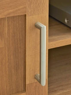 OLDEMeuble TV OLDE 200 cm 2 portes 1 étagère chêne naturel-Royal Oak Best