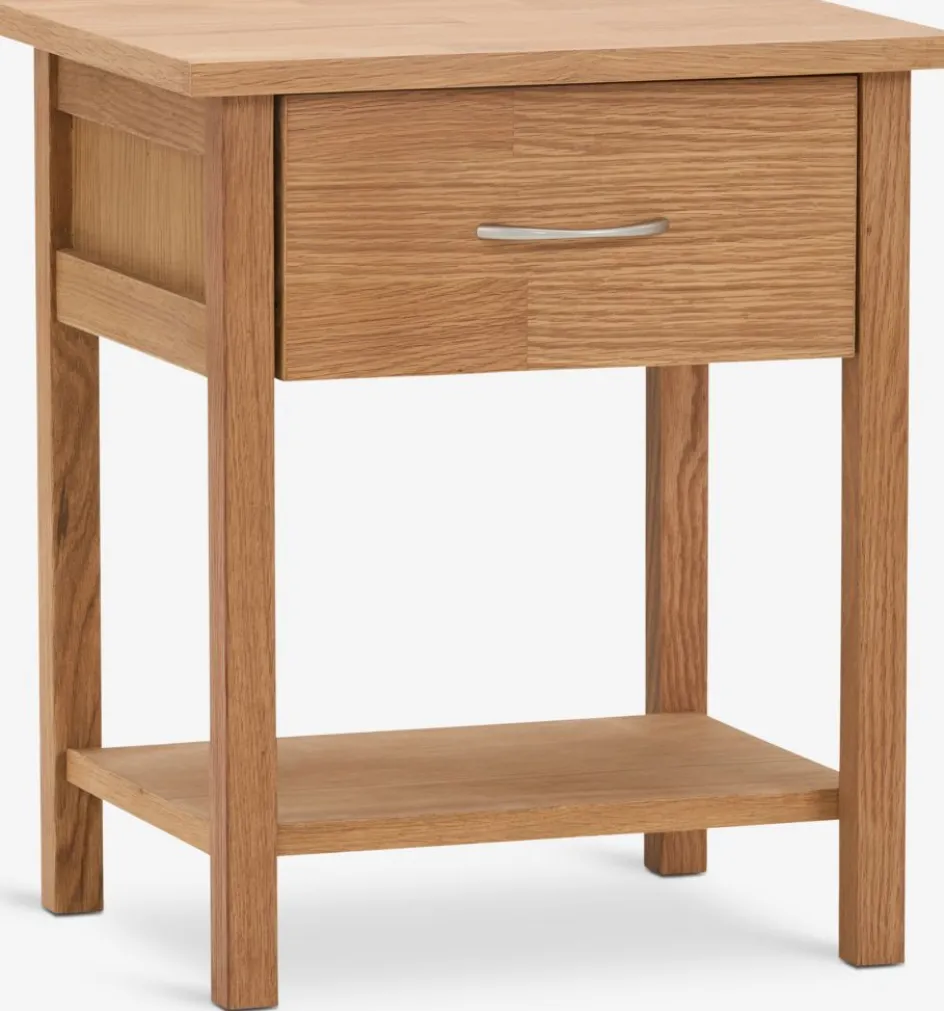 OLSKERTable de nuit OLSKER 1 tiroir 1 tablette chêne naturel-Royal Oak Outlet
