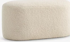 OREBOPouf OREBO 84x45 tissu teddy blanc cassé-JYSK Clearance