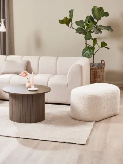 OREBOPouf OREBO 84x45 tissu teddy blanc cassé-JYSK Clearance