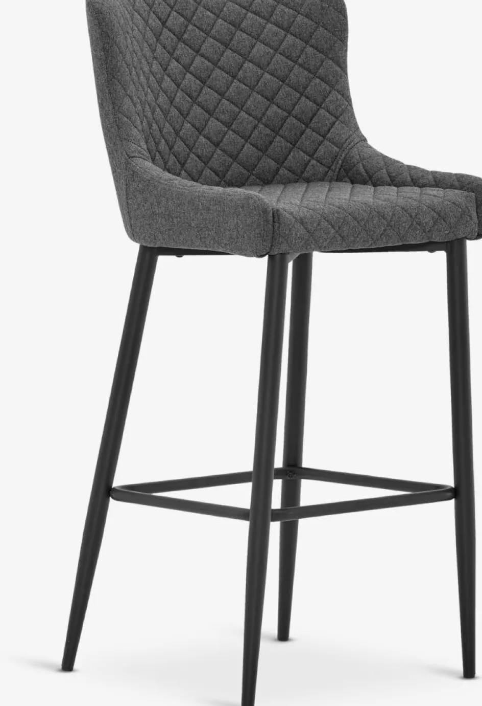 PEBRINGEChaise de bar PEBRINGE avec dossier tissu /noir-JYSK Online