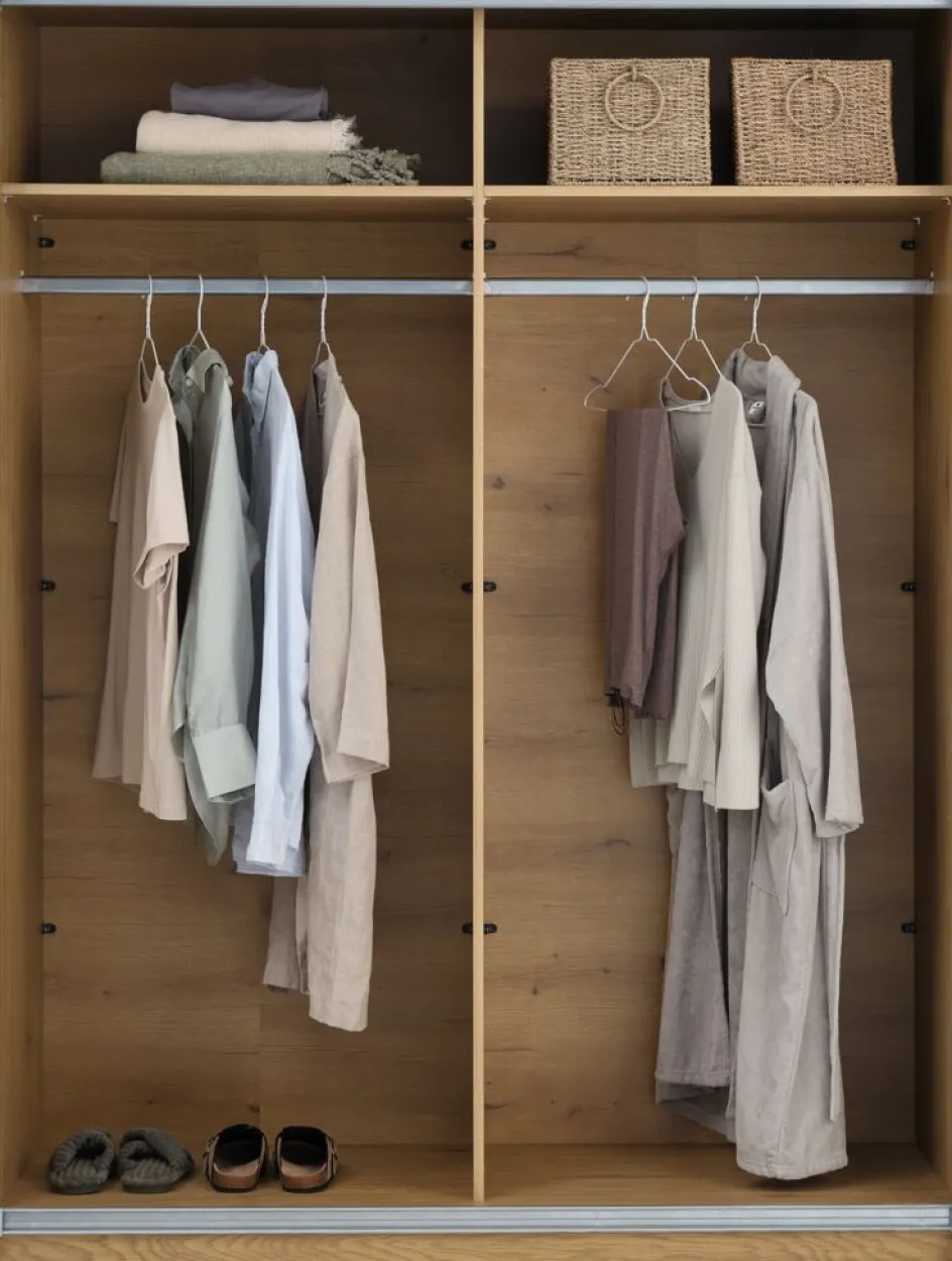 RABERGArmoire RABERG 150x200 a/miroir coloris chêne chaud-JYSK