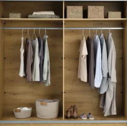 RABERGArmoire RABERG 200x200 a/miroir coloris chêne chaud-JYSK Clearance