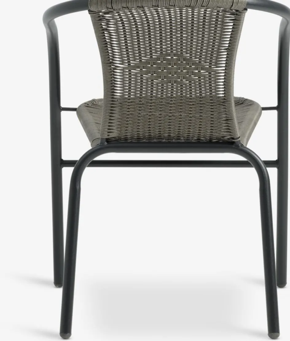 RADSTRUP + GRENAARADSTRUP Ø60 table noir + 2 GRENAA chaises gris-JYSK Discount