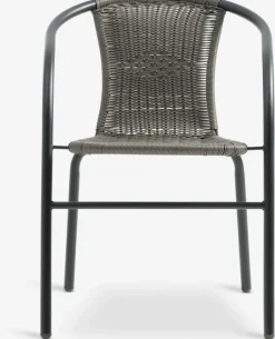 RADSTRUP + GRENAARADSTRUP Ø60 table noir + 2 GRENAA chaises gris-JYSK Discount