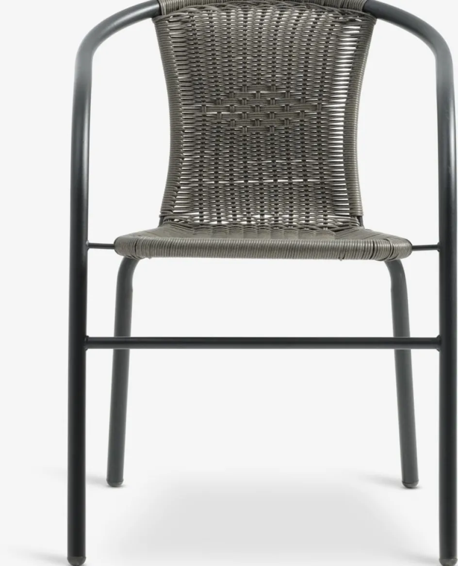 RADSTRUP + GRENAARADSTRUP Ø60 table noir + 2 GRENAA chaises gris-JYSK Discount