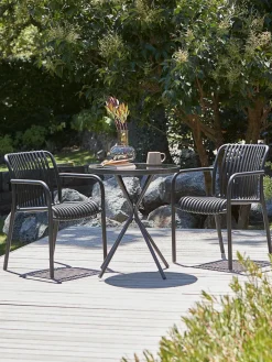 RADSTRUP + NABBENRADSTRUP Ø60 table + 2 NABBEN chaises noir-JYSK New