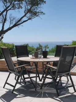 RANGSTRUP + BREDSTENRANGSTRUP Ø130 table naturel/noir + 4 BREDSTEN chaises noir-JUTLANDIA New