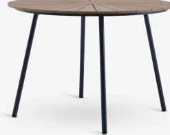 RANGSTRUP + GAMMELBYRANGSTRUP Ø110 table naturel + GAMMELBY chaises gris-JUTLANDIA