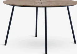 RANGSTRUP + NABERANGSTRUP Ø130 table naturel/noir + 4 NABE chaises noir-JUTLANDIA