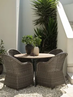 RANGSTRUPTable de jardin RANGSTRUP Ø110 naturel/noir-JUTLANDIA Clearance