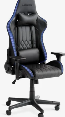 RANUMChaise gaming RANUM a/LED noir/noir-JYSK New