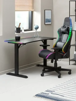 RANUMChaise gaming RANUM a/LED noir/noir-JYSK New