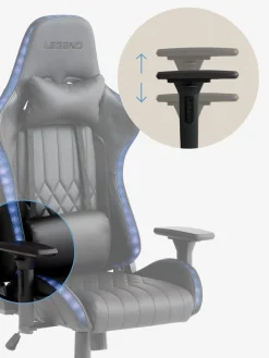 RANUMChaise gaming RANUM a/LED noir/noir-JYSK New