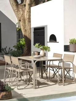 RAUMA + LIFJELLRAUMA L140 table + 4 LIFJELL chaises sable foncé-JYSK Online