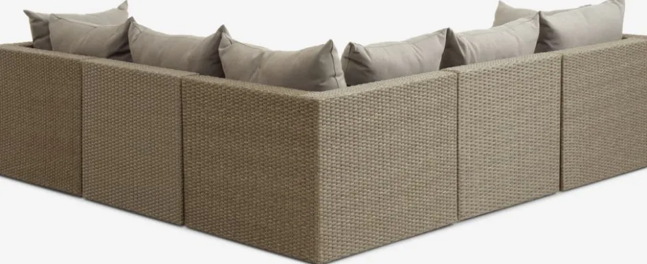 RAVNDRUPEnsemble lounge RAVNDRUP 5 personnes naturel-JYSK Discount