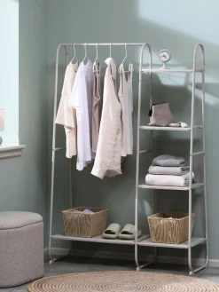 RAVNKILDEMeuble d'entrée RAVNKILDE 4 tablettes sable clair-JYSK Online