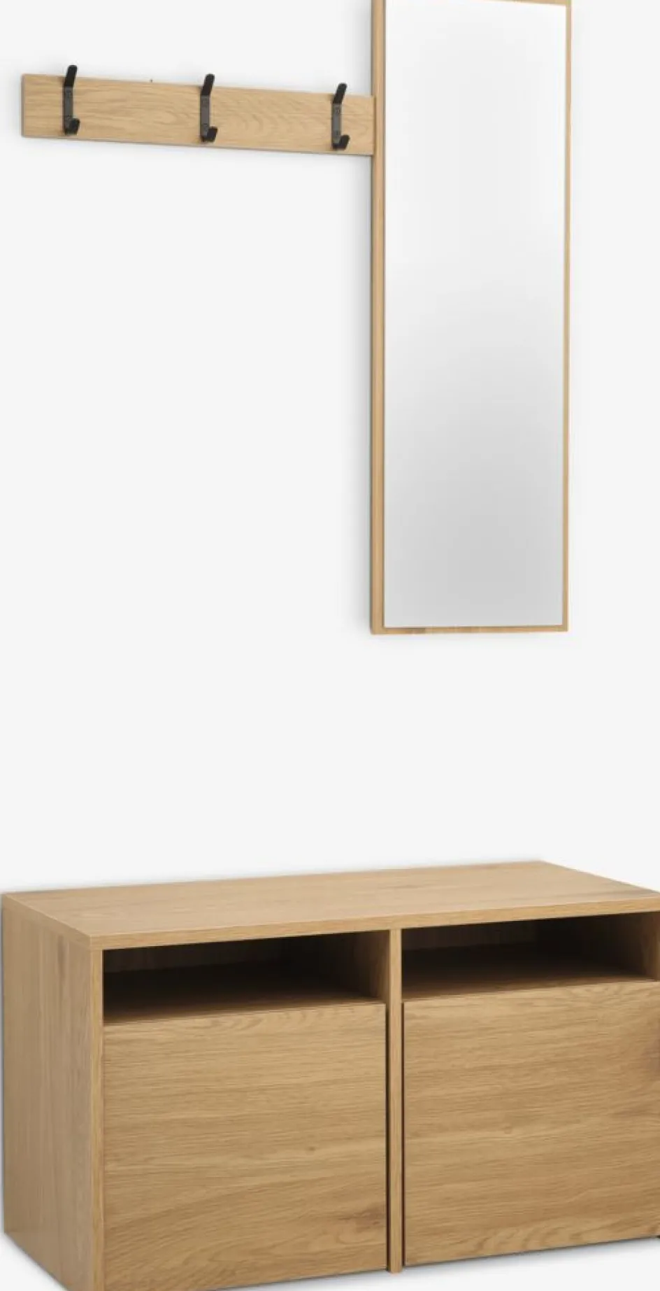 RAVSTEDMeuble d'entrée RAVSTED a/miroir 2 tiroirs coloris chêne ch.-JYSK Online