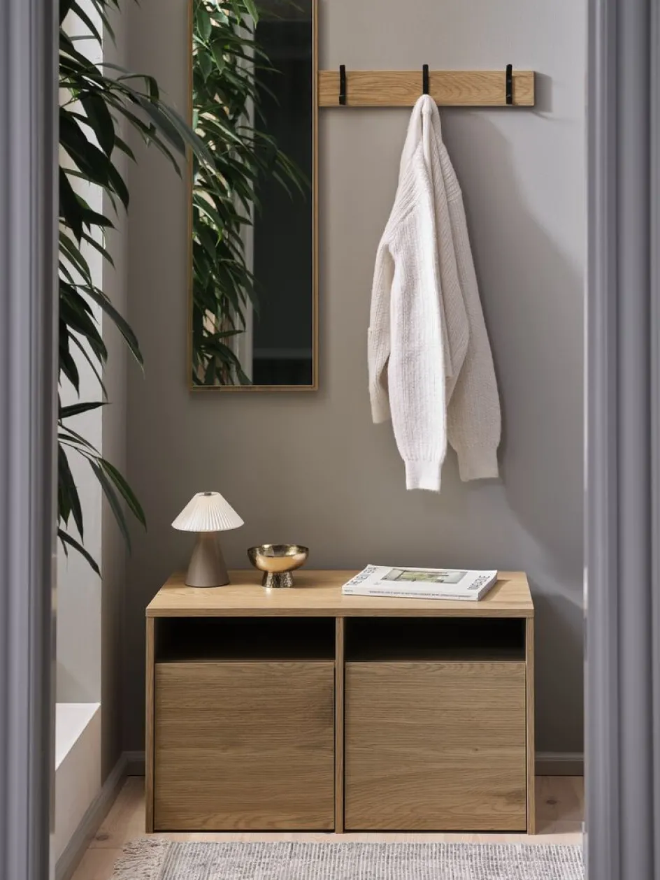 RAVSTEDMeuble d'entrée RAVSTED a/miroir 2 tiroirs coloris chêne ch.-JYSK Online