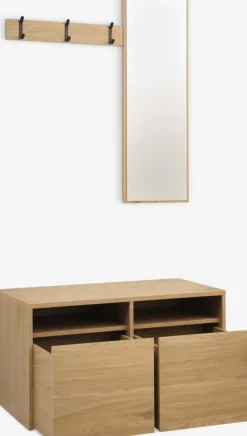 RAVSTEDMeuble d'entrée RAVSTED a/miroir 2 tiroirs coloris chêne ch.-JYSK Online