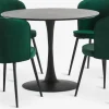 RINGSTED + RISSKOVRINGSTED Ø100 table noir + 4 RISSKOV chaises vert foncé-JYSK Sale