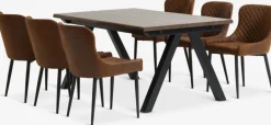 SANDBY + PEBRINGESANDBY L160 table chêne foncé + 4 PEBRINGE chaises brun/noir-JYSK Hot