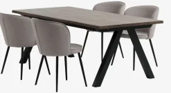 SANDBY + RISSKOVSANDBY L210 table chêne foncé + 4 RISSKOV chaises gris clair-JYSK Outlet