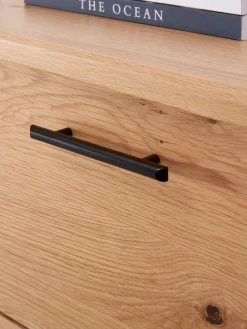 SANDBYMeuble TV SANDBY 2 portes chêne naturel/noir-Royal Oak Sale