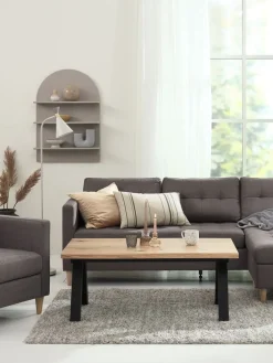 SANDBYTable basse SANDBY 60x110 chêne naturel/noir-Royal Oak Outlet