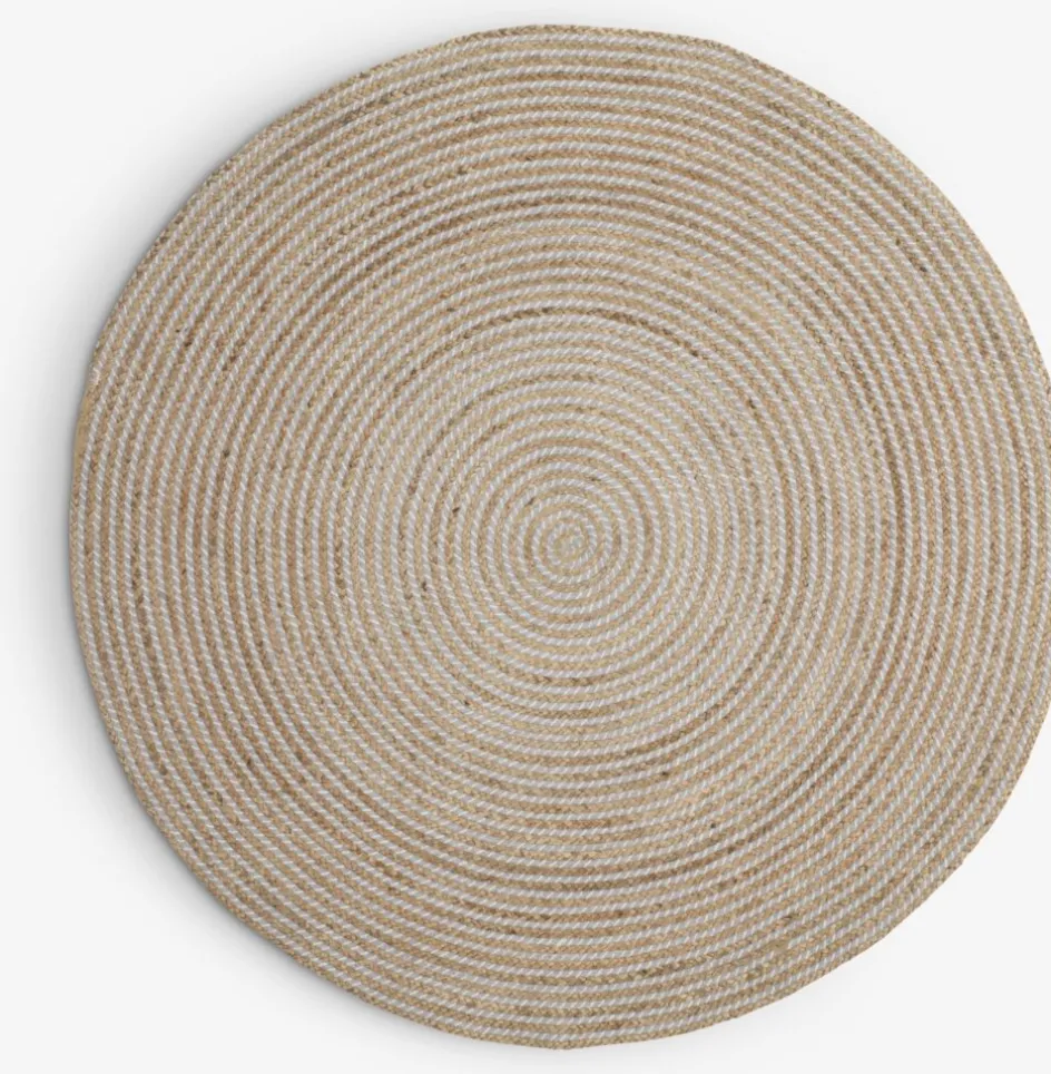 SANDELTRETapis SANDELTRE Ø120 naturel/gris-JYSK Discount