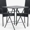 SANDVIKA + GUDHJEMSANDVIKA L65 table + 2 GUDHJEM chaises noir-JYSK Best