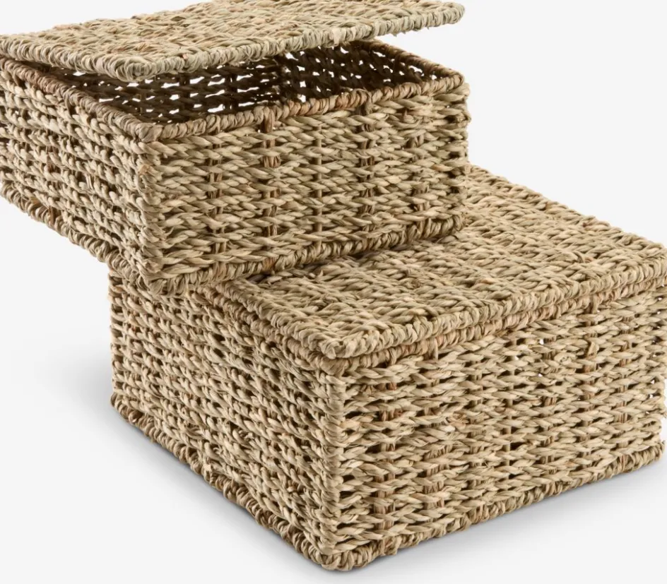 SENNANBoîte de rangement SENNAN a/couvercle herbier marin 2 pcs.-JYSK New