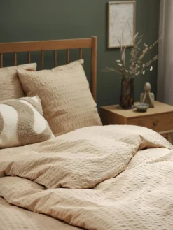 SIGRIDPlusParure de lit en seersucker SIGRID 240x220 kaki clair-JYSK Clearance