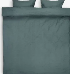SIGRIDPlusParure de lit en seersucker SIGRID 240x220 pétrole-JYSK Online