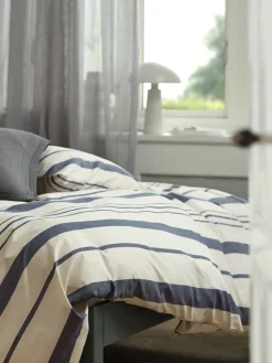 SILJEGoldParure de lit SILJE Fil teint 240x200 marine-KRONBORG New