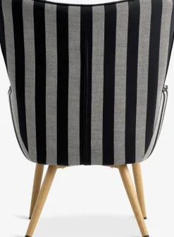 SIMESTEDFauteuil SIMESTED rayures tissu noir/beige-JYSK Online