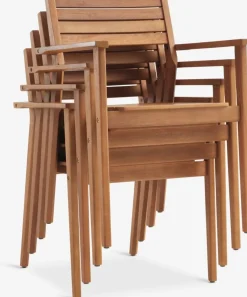 SIRDAL + HAMRASIRDAL L91 table + 4 HAMRA chaises eucalyptus-JUTLANDIA