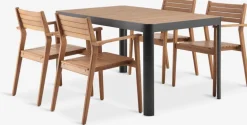 SIRDAL + HAMRASIRDAL L149 table + 4 HAMRA chaises eucalyptus-JUTLANDIA