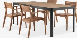 SIRDAL + HAMRASIRDAL L211 table + 4 HAMRA chaises eucalyptus-JUTLANDIA Discount