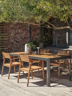 SIRDAL + HAMRASIRDAL L211 table + 4 HAMRA chaises eucalyptus-JUTLANDIA Discount