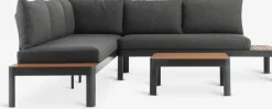 SIRDALEnsemble lounge SIRDAL 5 personnes gris foncé-JUTLANDIA Online