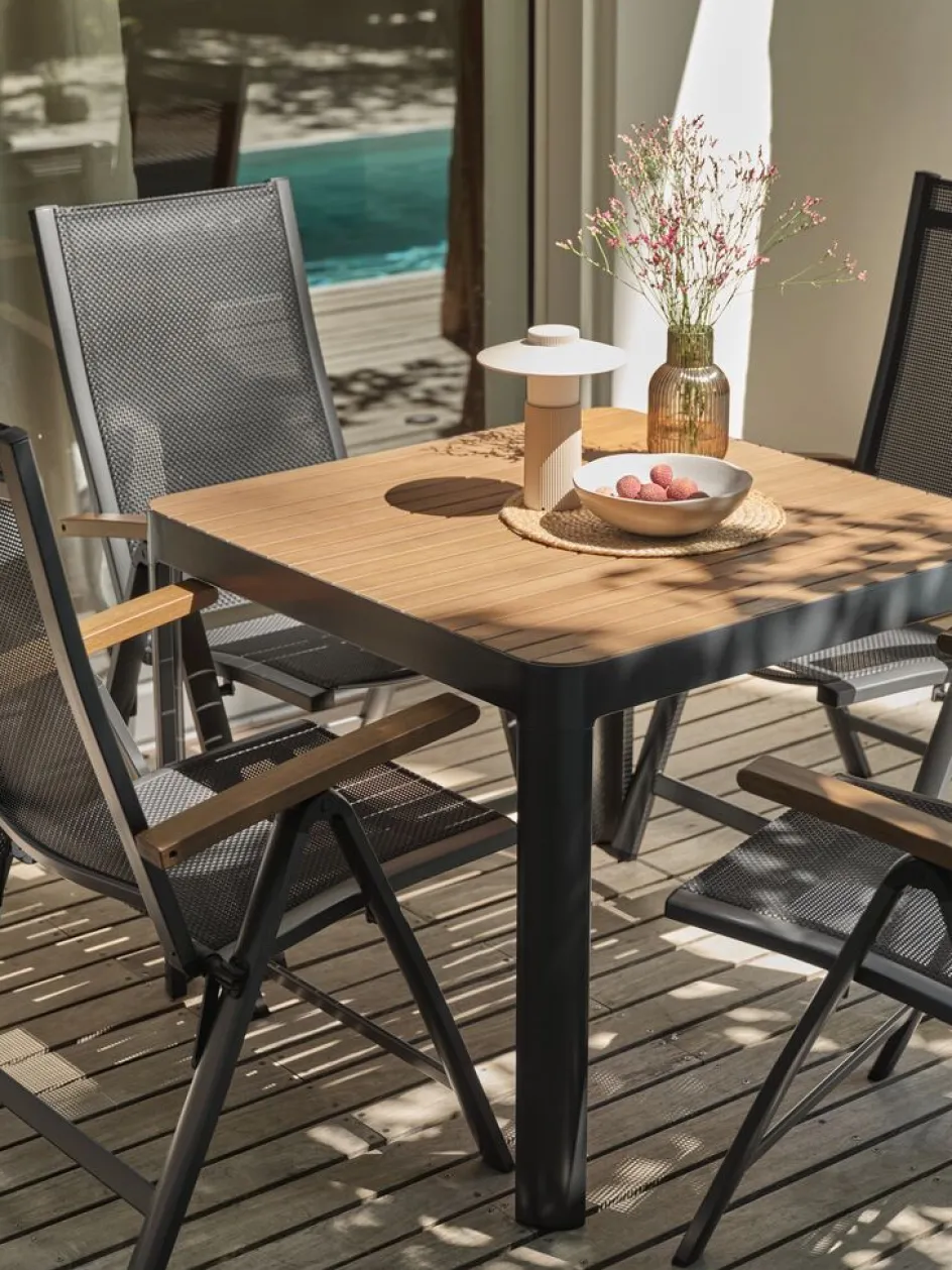 SIRDALTable de jardin SIRDAL l91xL91 eucalyptus-JUTLANDIA Discount