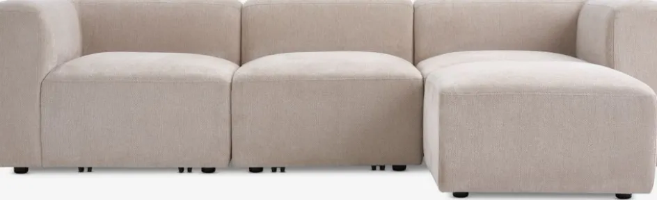 SKEJBYCanapé modulable SKEJBY 3 personnes a/pouf tissu beige-JYSK Best