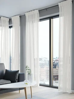 SKORPARideau SKORPA 1x140x300 rayure blanc-JYSK Hot