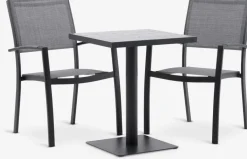 STENUNGSUND + STRANDBYSTENUNGSUND L60 table + 2 STRANDBY chaises gris-JYSK Outlet
