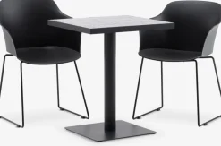 STENUNGSUND + TAGMARKSTENUNGSUND L60 table gris + 2 TAGMARK chaises noir-JYSK New