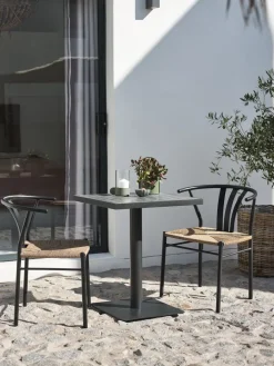 STENUNGSUND + TAGMARKSTENUNGSUND L60 table gris + 2 TAGMARK chaises noir-JYSK New