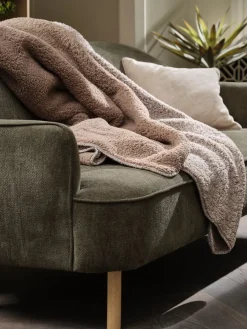 STORFRYTLEPlaid polaire STORFRYTLE 200x220 sable foncé-JYSK Sale