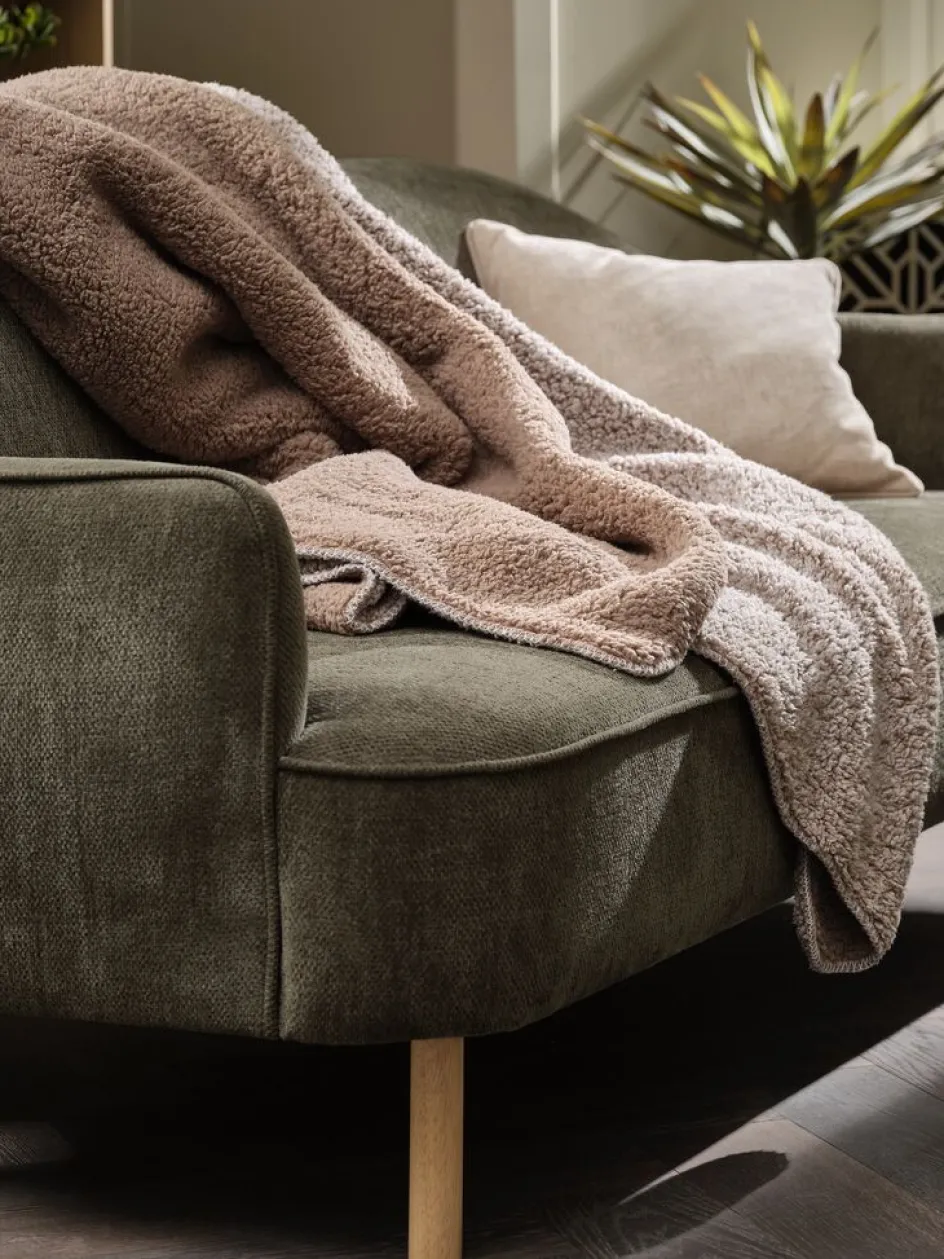 STORFRYTLEPlaid polaire STORFRYTLE 200x220 sable foncé-JYSK Sale